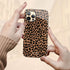 Chocolate Leopard Custom Initials iPhone Case
